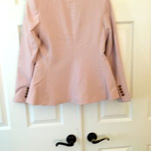Super soft twill one button blazer in truffle pink